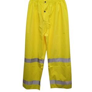 NASCO Envisage Rain Pants Sz L Neon Yellow‎ 3M Reflective ANSI 107 Class E $150